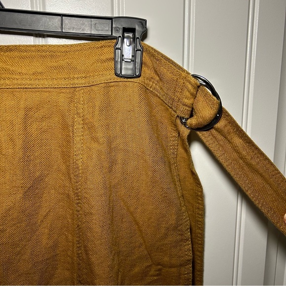Zara Taupe Brown Pareo Wrap Belted MIDI Skirt Size XS - Picture 2 of 12